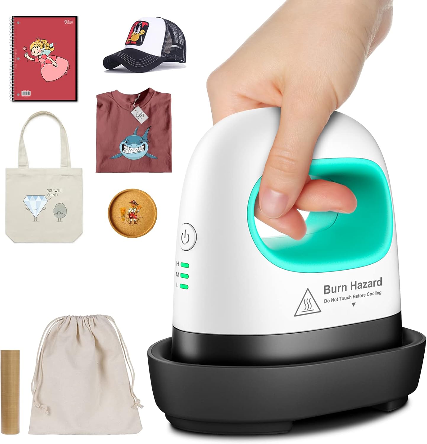 MEFINE Mini Heat Press - Green and White